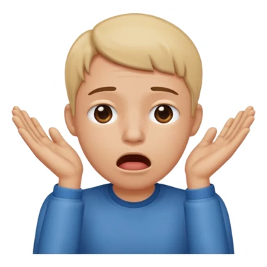 Hands on the side of the head with mouth dropped and drooling sticker