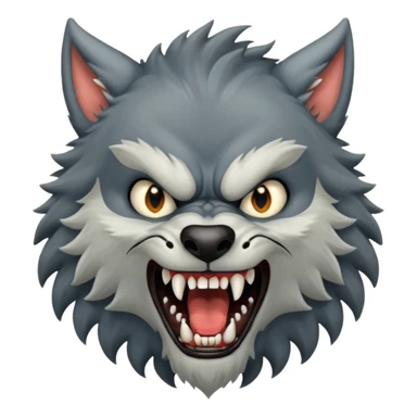 Werewolf – Furry wolf-man mid-roar sticker