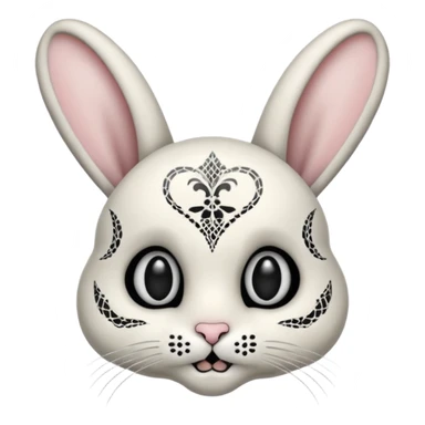 oreille de lapin tête de mort sticker