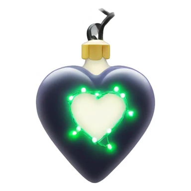 christmas lights wrapped around a white heart  sticker