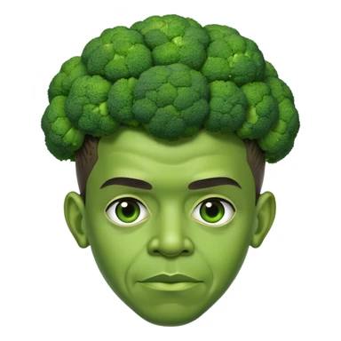 Barack Obama broccoli head Obama broccoli green skin face sticker