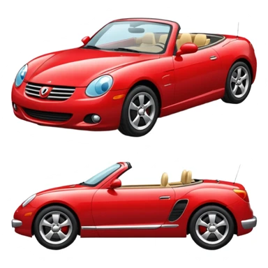 voiture decapotable sticker