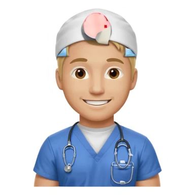 Shirtless Muscular blonde guy nurse sticker