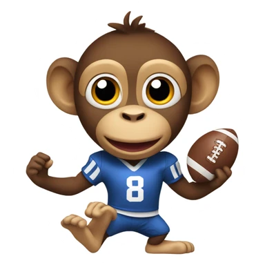 Football monkey sticker