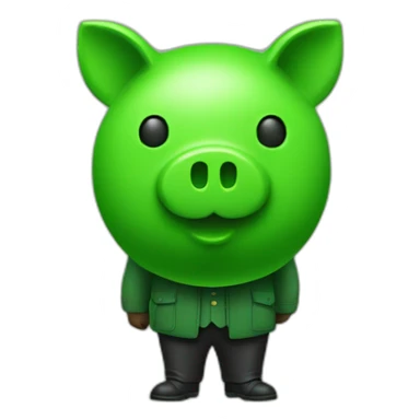 green piggybank trader sticker