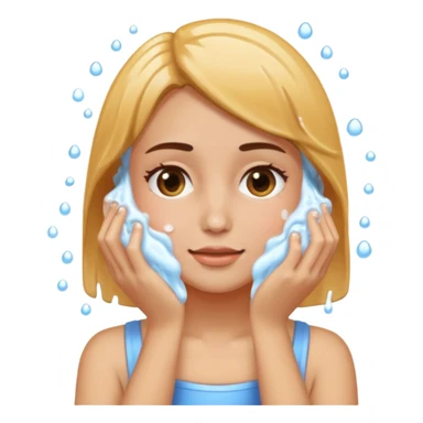 A women washing her face sticker