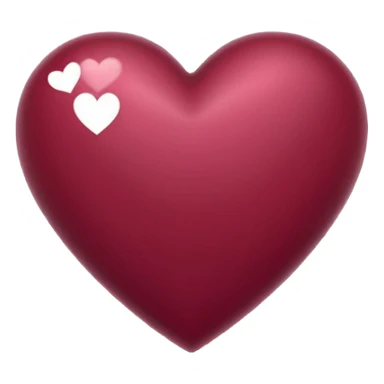 Corazón de color vinotinto oscuro sticker