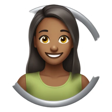 smiling girl taking mirror selfie sticker