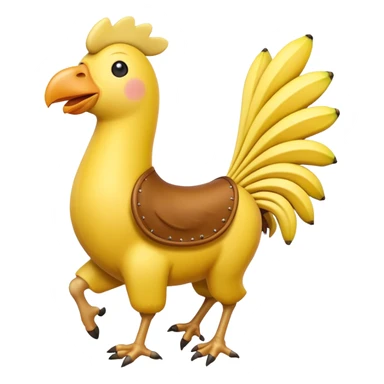 goofy banana chicken on horseback  sticker
