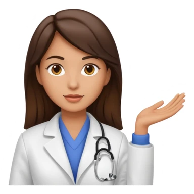 female brunette vet sticker