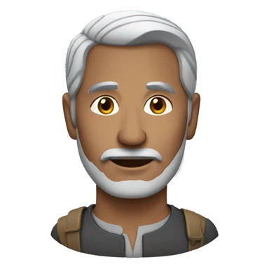 English Sahara man with grey hair sticker