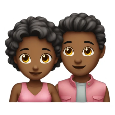 girl and boy secret love sticker