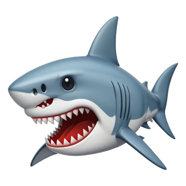 Emoji of Jaws shark aka the shark on the jaws poster sticker