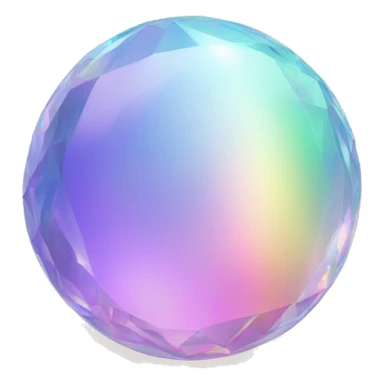 Iridescent pastel Rainbow crystal sphere sticker
