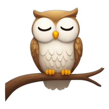 Sleepy Sunday owl sticker