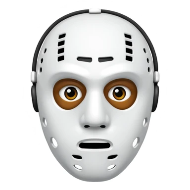 Masque de hockey de kanye west avec deux trous au dessus de la place de vision, et 6 trous en dessous de la place du nez sticker