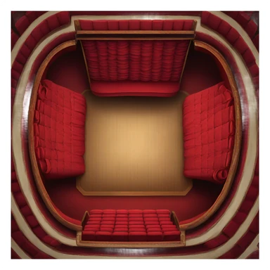 movie theater red seat  top view sticker