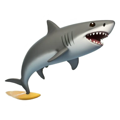 Mapache surfeando sobre un tiburón sticker