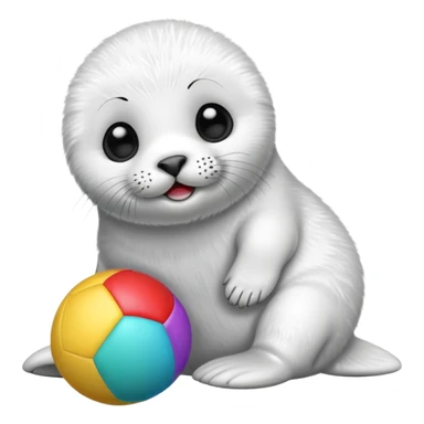 Baby seal with a fun sticker