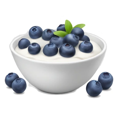 bowl of yogurt with blueberries  sticker