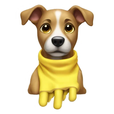 Dog wearing yellow cleaning gloves as he is washing the dishes sticker