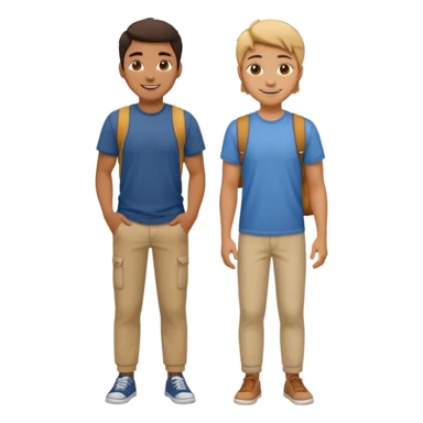 dos estudiantes universitarios  cuerpo completo sticker