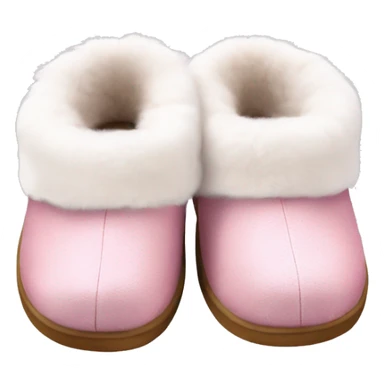 Pink ugg slippers with white fluffy fur  sticker