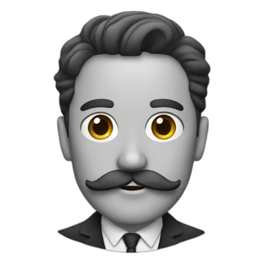 solo gentleman with mustache sticker