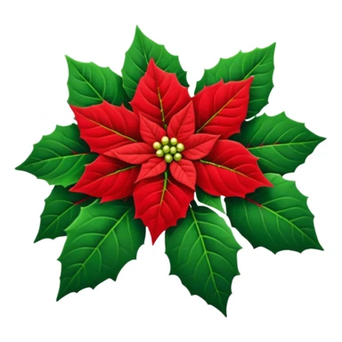 small christmas Poinsettia deco sticker