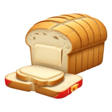 just a sliced bread load simple with cut bread slices on ground remove the face from all bread  sticker