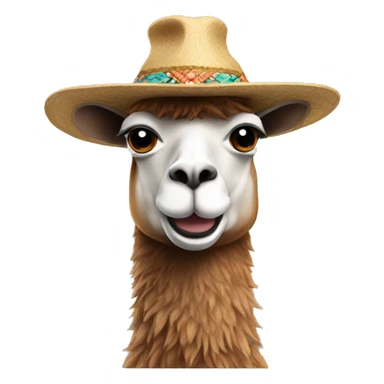 lama with hat sticker