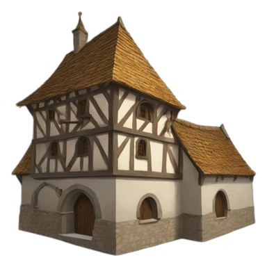 medieval town hall sticker