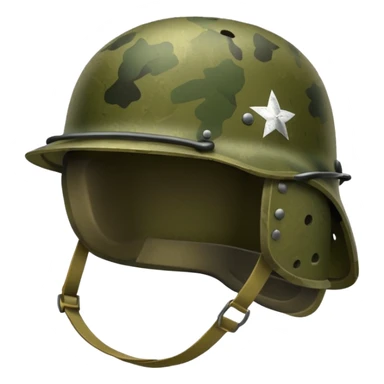 military helmet in camouflage ww2 sticker