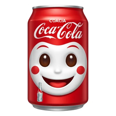 Coca-Cola con cara sticker