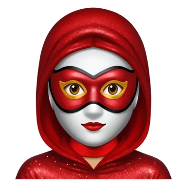 red glitter hacker sticker