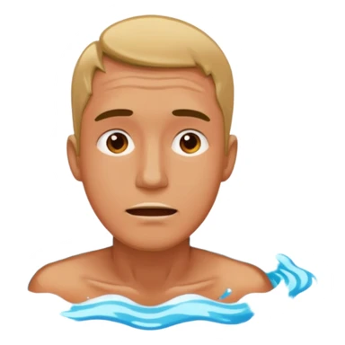 man drowning in messages sticker