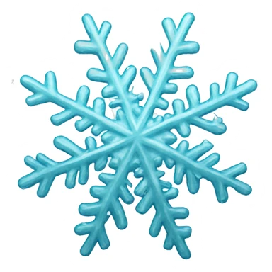 Aqua icy Snowflake sticker