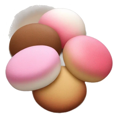 Realistic Brown and pink Mochi on a plate  sticker