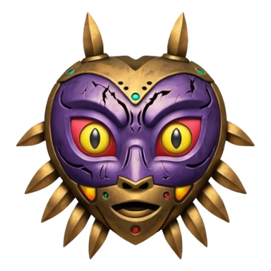 majoras mask mixed with the questioning face sticker