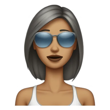 a woman crying while wearing sunglasses to look cool sticker