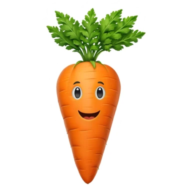 a big carrot with goofy face over the world sticker