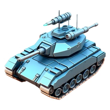 Clash of Clans aesthetic: Cinematic heroic Space Tank Emoji, rendered in a 3D vector-style similar to standard emojis with minimal shading and bold, simplified shapes. A robust, isometric armored vehicle with sleek futuristic plating and energy cannons, softly glowing with a high-tech cosmic combat charm. Simplified yet unmistakably iconic, highly detailed and consistent, glowing with a soft radiant shine and high gloss. Stylized with a touch of intergalactic warfare and a soft glowing outline, capturing the essence of a futuristic battle machine with a friendly, playful spirit! sticker