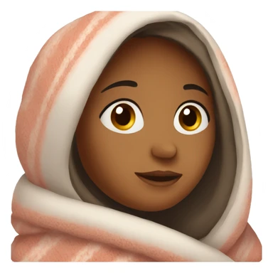 girl in cozy in blankets sticker