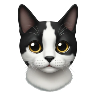 tuxedo cat with black spot on nose sticker