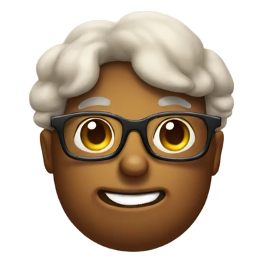 Poop wearing glasses sticker