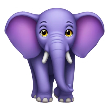 Purple elephant  sticker