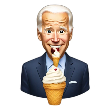 joe biden eating ice cream  sticker