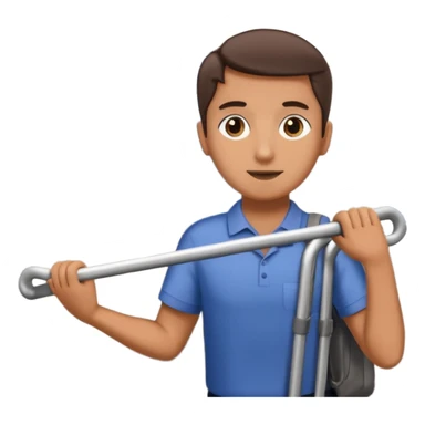 Rider holding grab bar,Metro Riders, inside metro train, no transparent. sticker