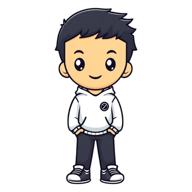 cool boy character for profile picture sticker