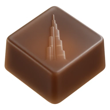 matte glass style chocolate with Dubai luxury vibe sticker